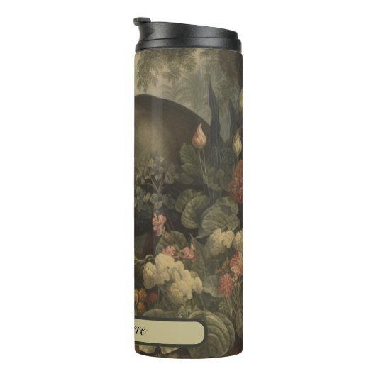  Botanisch Hippo, aanpasbaar Thermosbeker (Geroteerd rechts)