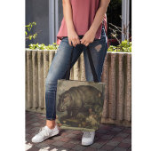  Botanisch Hippo, aanpasbaar Tote Bag