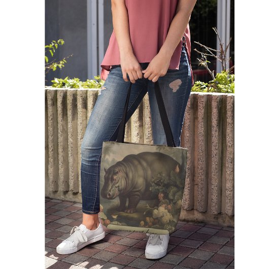 Botanisch Hippo, aanpasbaar Tote Bag