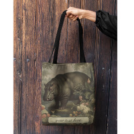  Botanisch Hippo, aanpasbaar Tote Bag