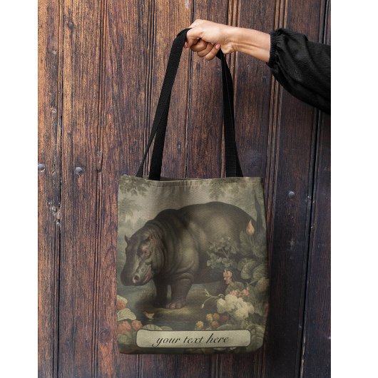  Botanisch Hippo, aanpasbaar Tote Bag