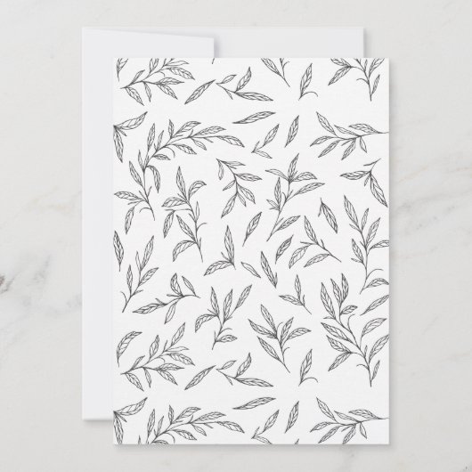 Botanisch huwelijk kaart (Achterkant)