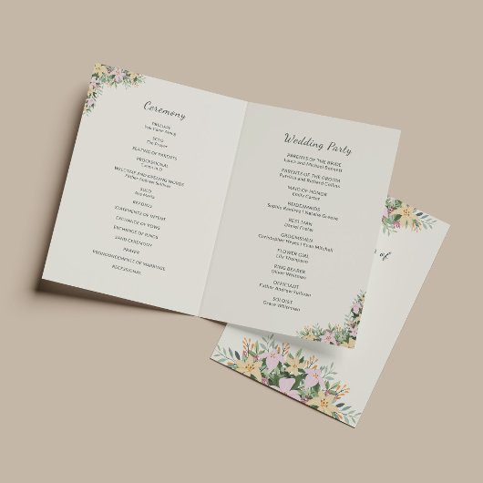 Botanisch huwelijksprogramma