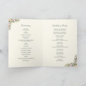 Botanisch huwelijksprogramma - boho gevouwen kaart (Binnen)