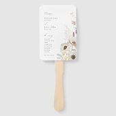 Botanisch huwelijksprogramma handwaaier (Voorkant)