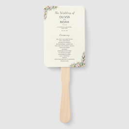 Botanisch huwelijksprogramma handwaaier