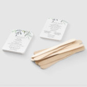 Botanisch huwelijksprogramma handwaaier (Niet-gemonteerd)