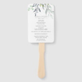 Botanisch huwelijksprogramma handwaaier (Voorkant)