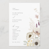 Botanisch huwelijksprogramma programmakaart (Voorkant)