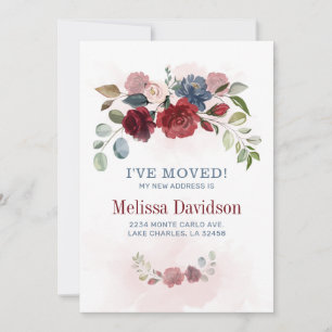 Botanisch ik heb Floral New Home verplaatst Aankondiging