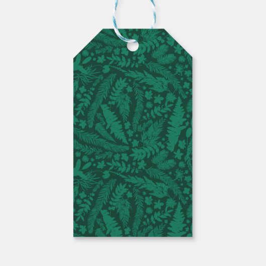 Botanisch impressiepatroon cadeaulabel (Achterkant)