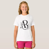 Botanisch Initiaal AB Monogram T-shirt (Voorkant volledig)