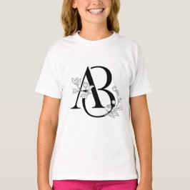 Botanisch Initiaal AB Monogram T-shirt