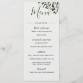 Botanisch Italiaans Groen Olijven Bindje Menu (Voorkant)