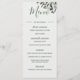 Botanisch Italiaans Groen Olijven Bindje Menu