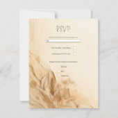 Botanisch Ivoor Crème Boheem Textuur RSVP Kaart (Voorkant)