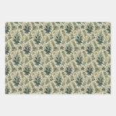 Botanisch Ivoor/Sage Wrap Decoupage Papers Inpakpapier Vel (Voorkant)
