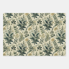  Botanisch Ivoor/Sage Wrap Decoupage Papers Inpakpapier Vel
