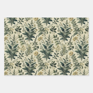  Botanisch Ivoor/Sage Wrap Decoupage Papers Inpakpapier Vel