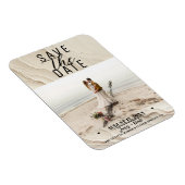 Botanisch Ivoorkleurig Boheems Textured Save Datu Magneet (Rechterzijde)