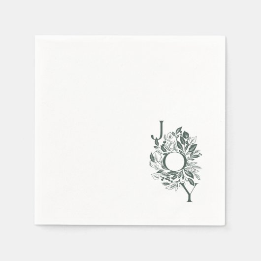 Botanisch jokerpapier Napkin Servet (Voorkant)