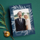 Botanisch kader vakantiefoto zilverfolie kaart