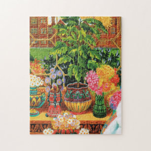 Botanisch kat van Louis Wain Legpuzzel