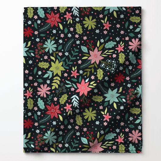 Botanisch Kerst Bloemmotief Stof