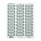Botanisch kerst retouradreslabel etiket (Full Sheet)