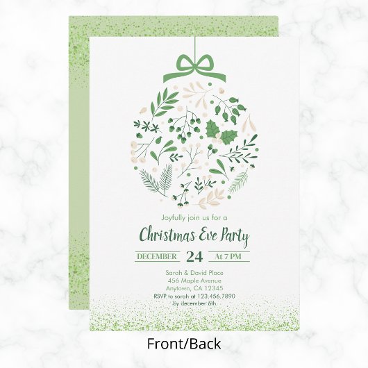 Botanisch kerstfeest kaart