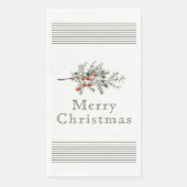  botanisch kerstgroen servet (Voorkant)