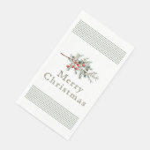 botanisch kerstgroen servet (Hoek)