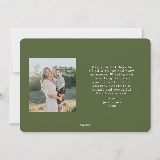 Botanisch Kerstkaartframe Feestdagenkaart (Achterkant)