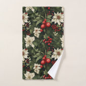 Botanisch Kerstpatroon Bad Handdoek (Handdoek)