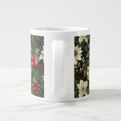 Botanisch Kerstpatroon Grote Koffiekop (Achterkant)
