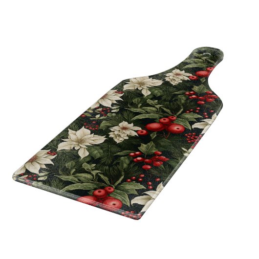 Botanisch Kerstpatroon Snijplank (Hoek)