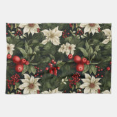 Botanisch Kerstpatroon Theedoek (Horizontaal)