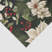 Botanisch Kerstpatroon Tissuepapier (Detail)
