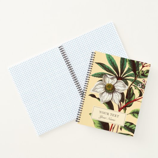 Botanisch kerstRoos ventilator Notitieboek (Binnen)