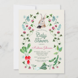 Botanisch konijn en klaver kaart