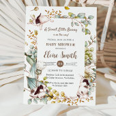 botanisch konijnenkonijn Baby shower QR Kaart