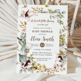  botanisch konijnenkonijn Baby shower QR Kaart