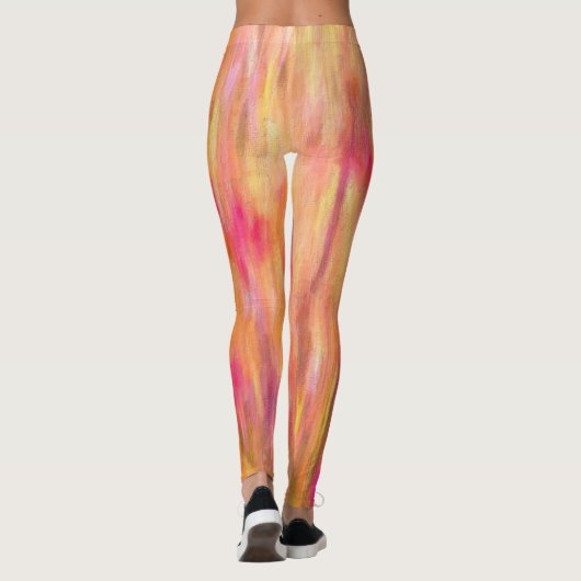 Botanisch Kunstpatroon Abstracted Pattern Leggings (Achterkant)