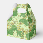 Botanisch kunstpatroon van Japans leder Bedankdoosjes (Achterkant)