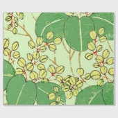 Botanisch kunstpatroon van Japans leder Cadeaupapier (Vlak)