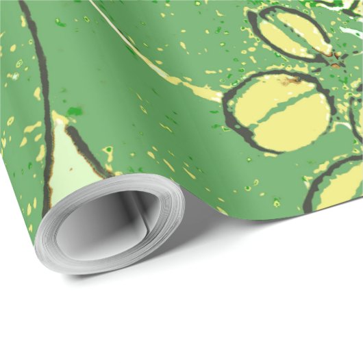 Botanisch kunstpatroon van Japans leder Cadeaupapier (Rol Hoek)