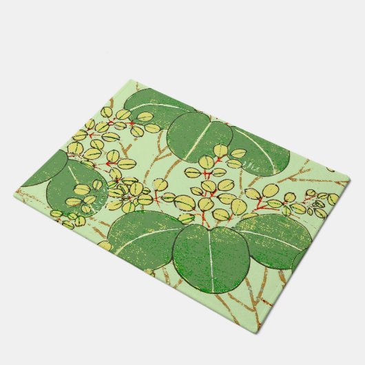 Botanisch kunstpatroon van Japans leder Deurmat (Schuin)