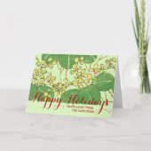 Botanisch kunstpatroon van Japans leder Feestdagen Kaart (Voorkant)