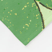 Botanisch kunstpatroon van Japans leder Fleece Deken (Hoek)