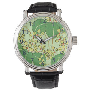 Botanisch kunstpatroon van Japans leder Horloge